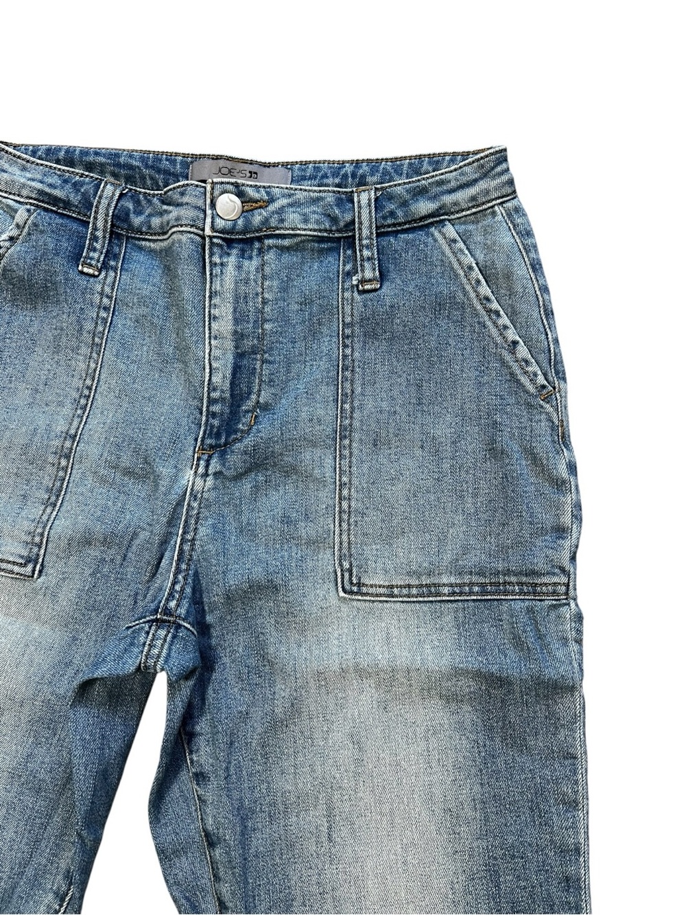Joe’s Jeans High Rise Straight Crop Utility Jeans Relaxed Mom Fit Light Wash - Picture 6 of 11